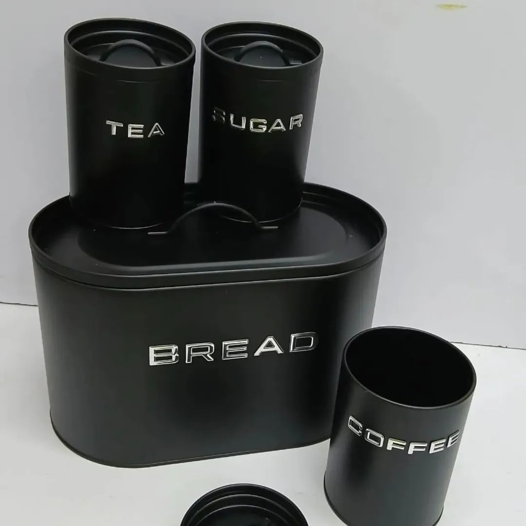 Bread Storage Bin with 3pcs Canisters