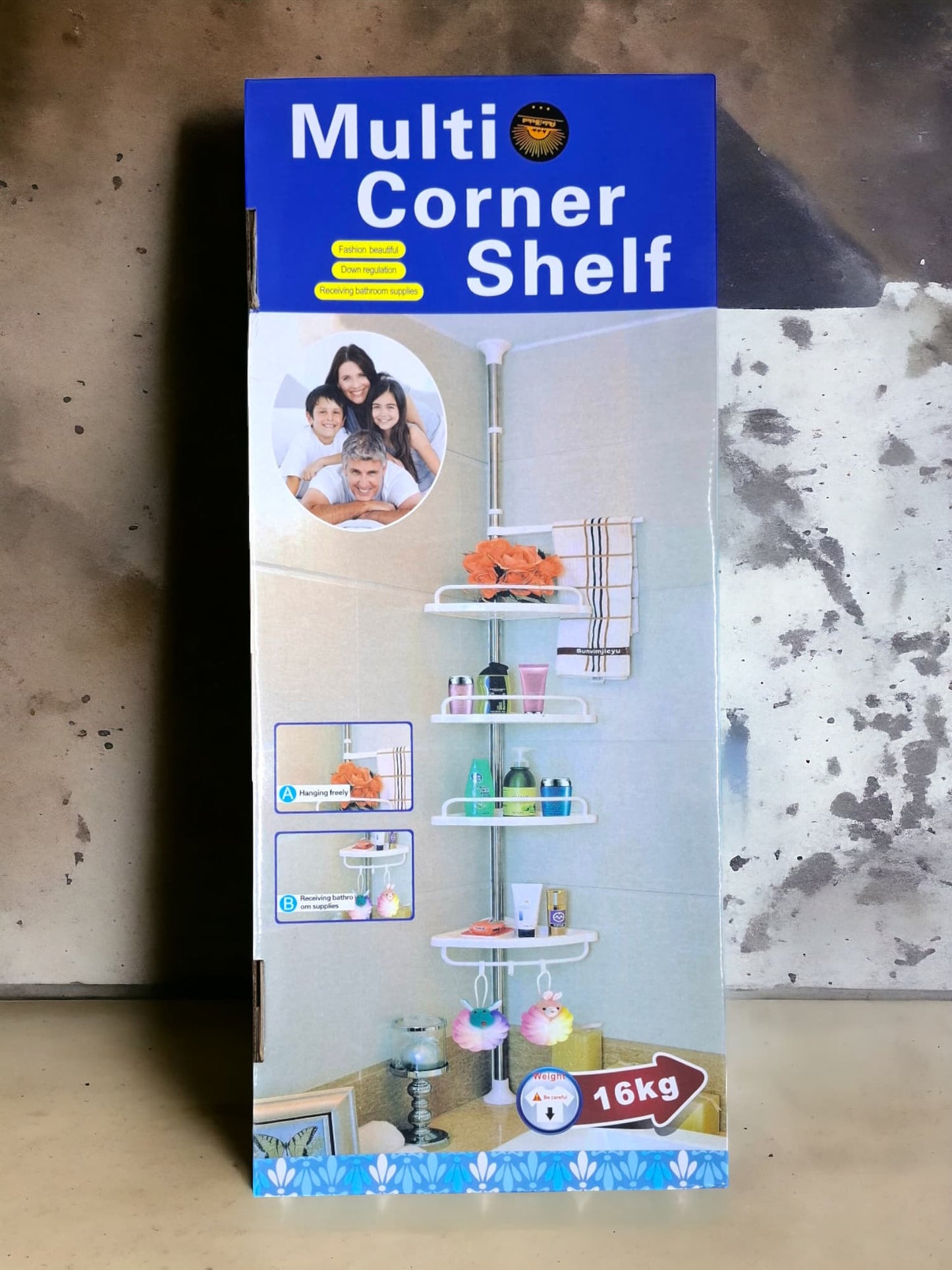 Adjustable Bathroom Corner Storage Shelf