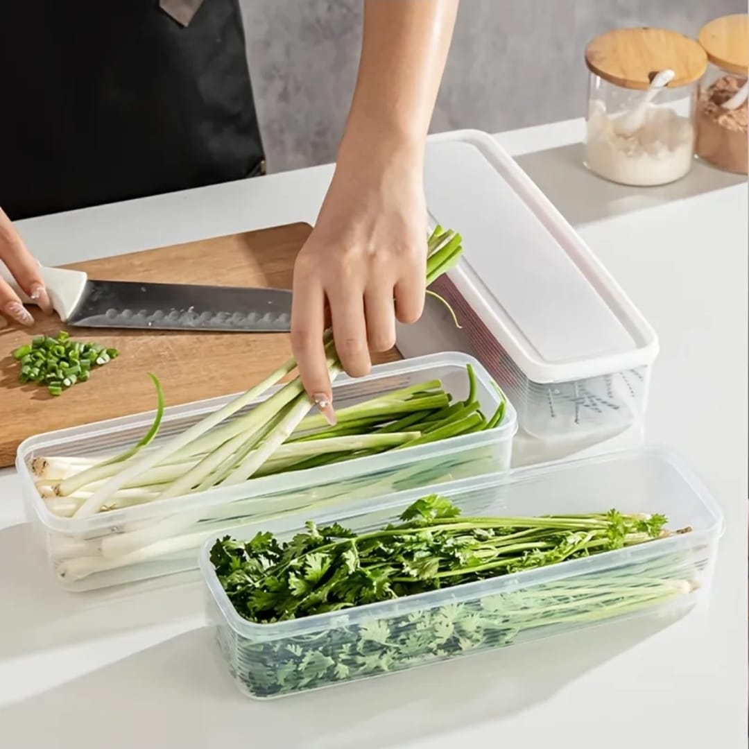 Refrigerator herb storage boxes/ fresh keeping crisper organizer with lid