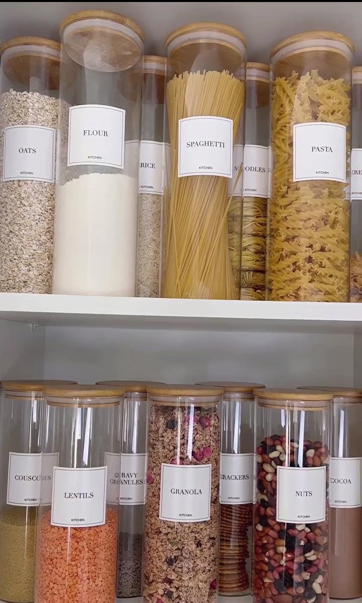 2000ml cereal / spaghetti glass storage containers.
