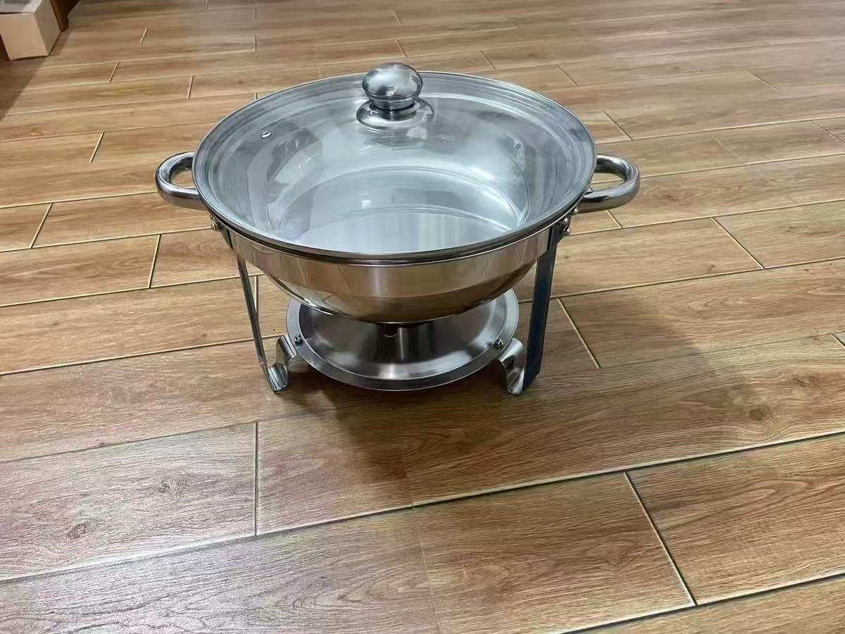 Elegant Round Stainless Steel Chafing Dish