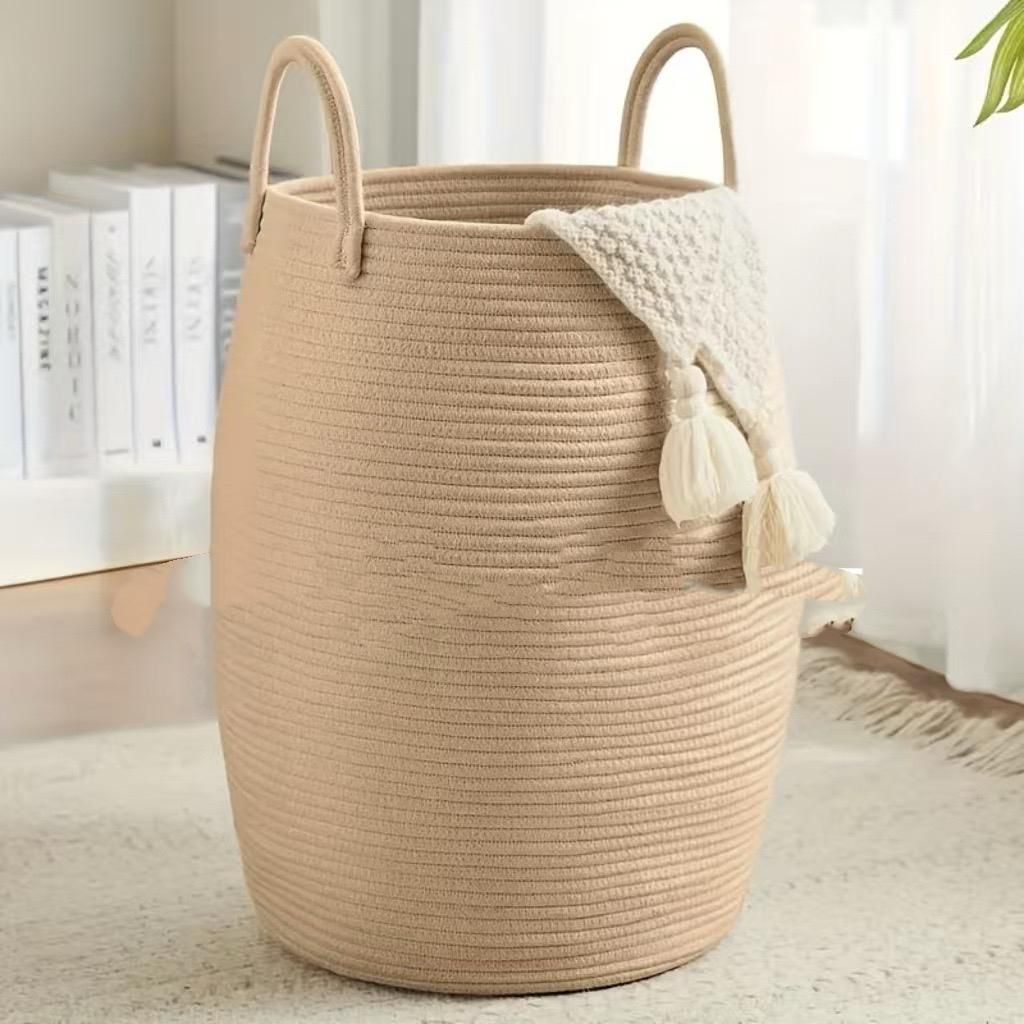 Cotton Rope Basket With Extended Handles