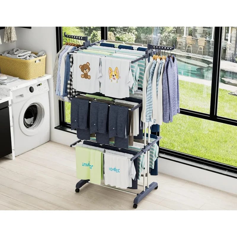 3 Layer Portable / Movable Cloth Drying Rack