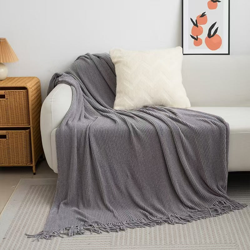 Nordic knit throw blanket