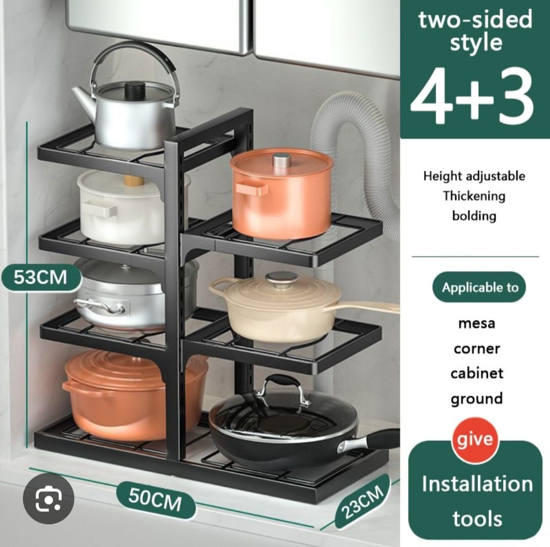 Multilayer pot/pan storage rack