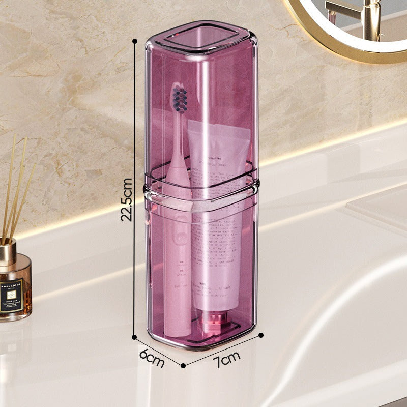 Portable travel toothbrush/toothpaste holder
