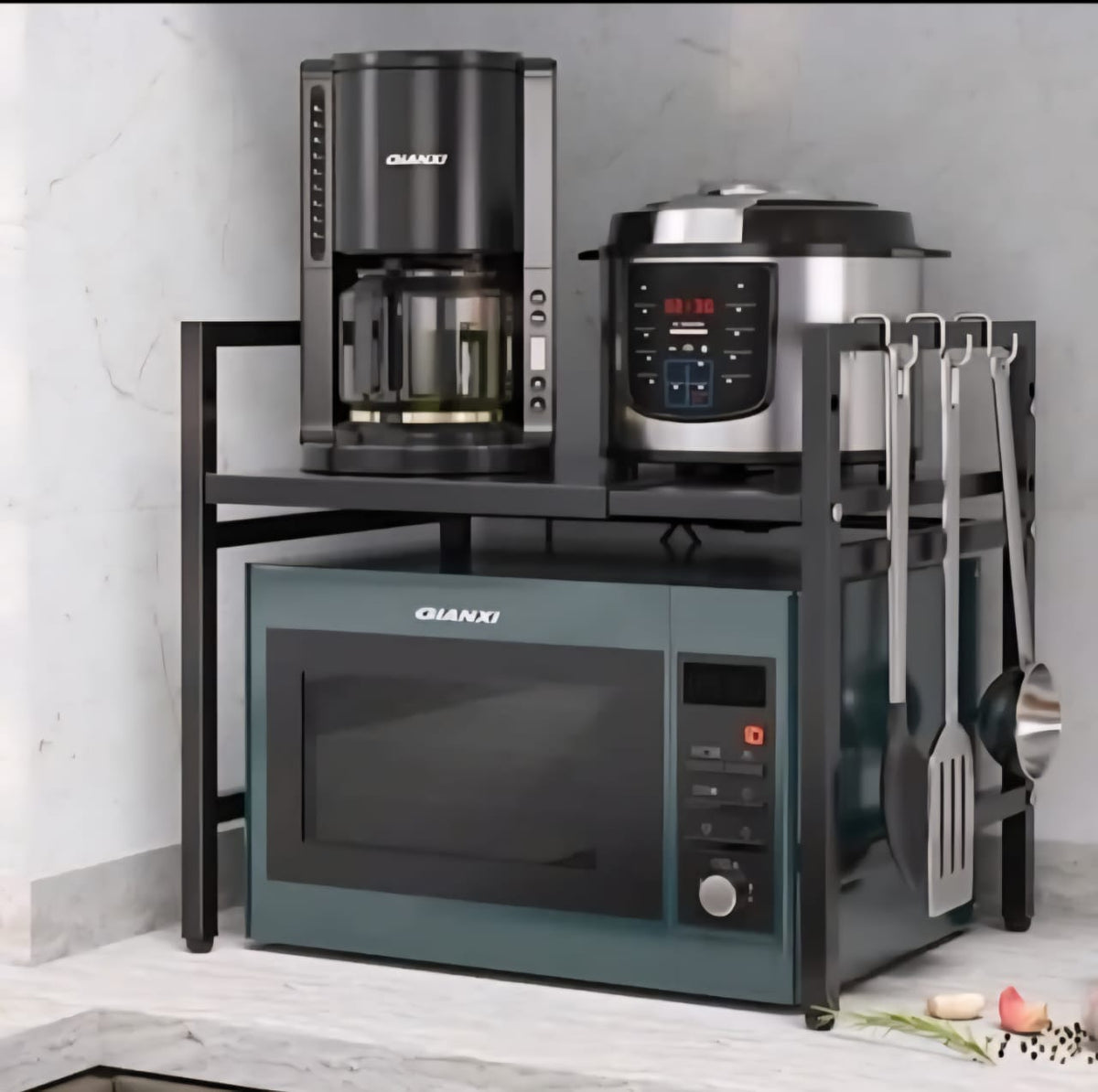 Single layer Heavy-duty Adjustable Microwave Stand