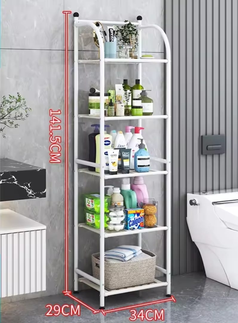 5 layer corner bathroom rack