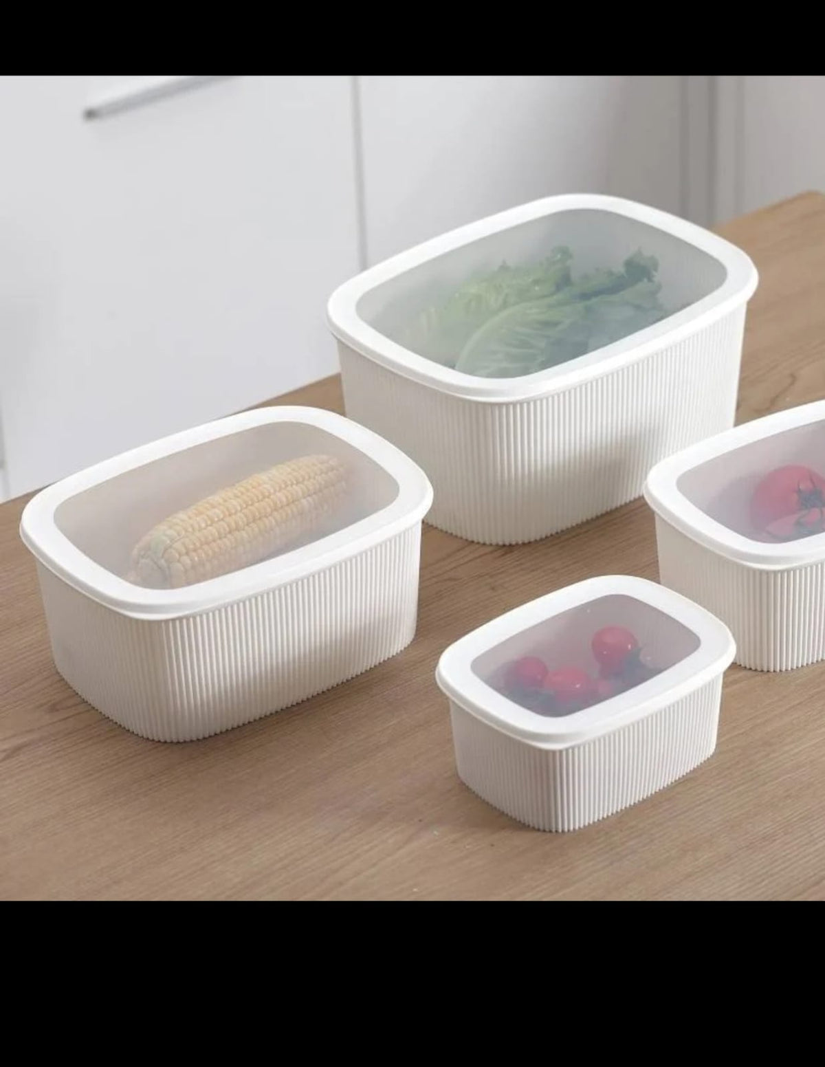4-Piece Ribbed Airtight Food Storage Set