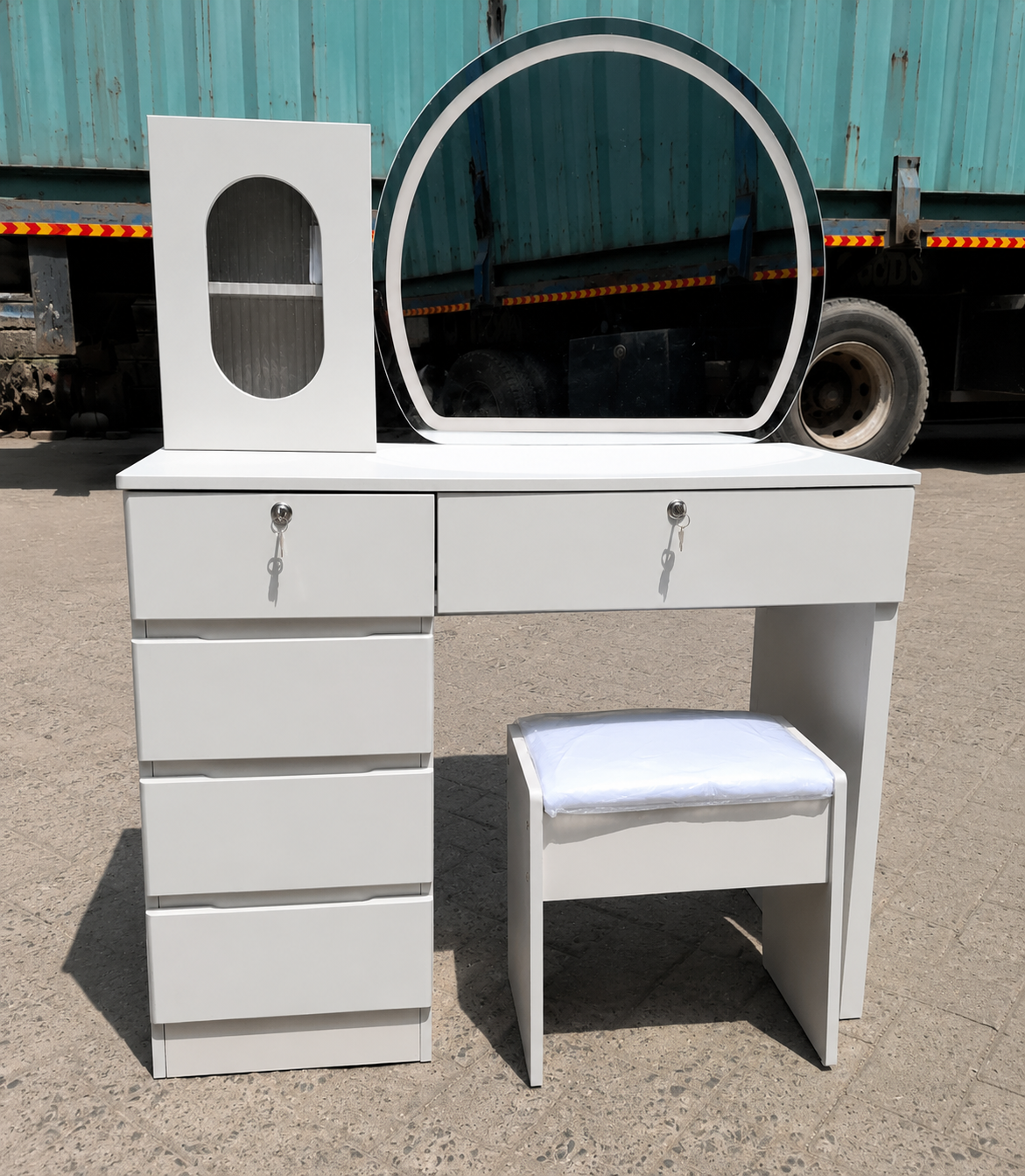 Modern Dressing Table with LED Mirror