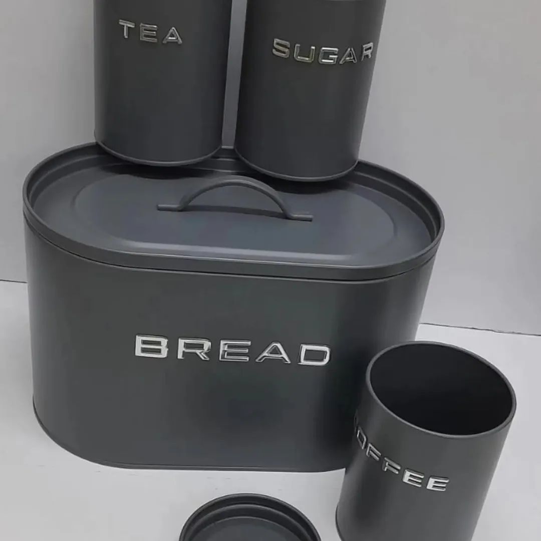 Bread Storage Bin with 3pcs Canisters 