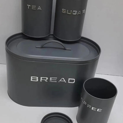 Bread Storage Bin with 3pcs Canisters 