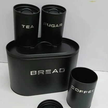 Bread Storage Bin with 3pcs Canisters 