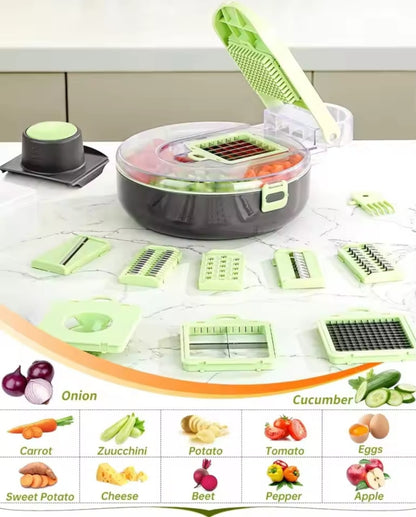 Multi-functional 9pcs Vegetable Chopper/Cutter