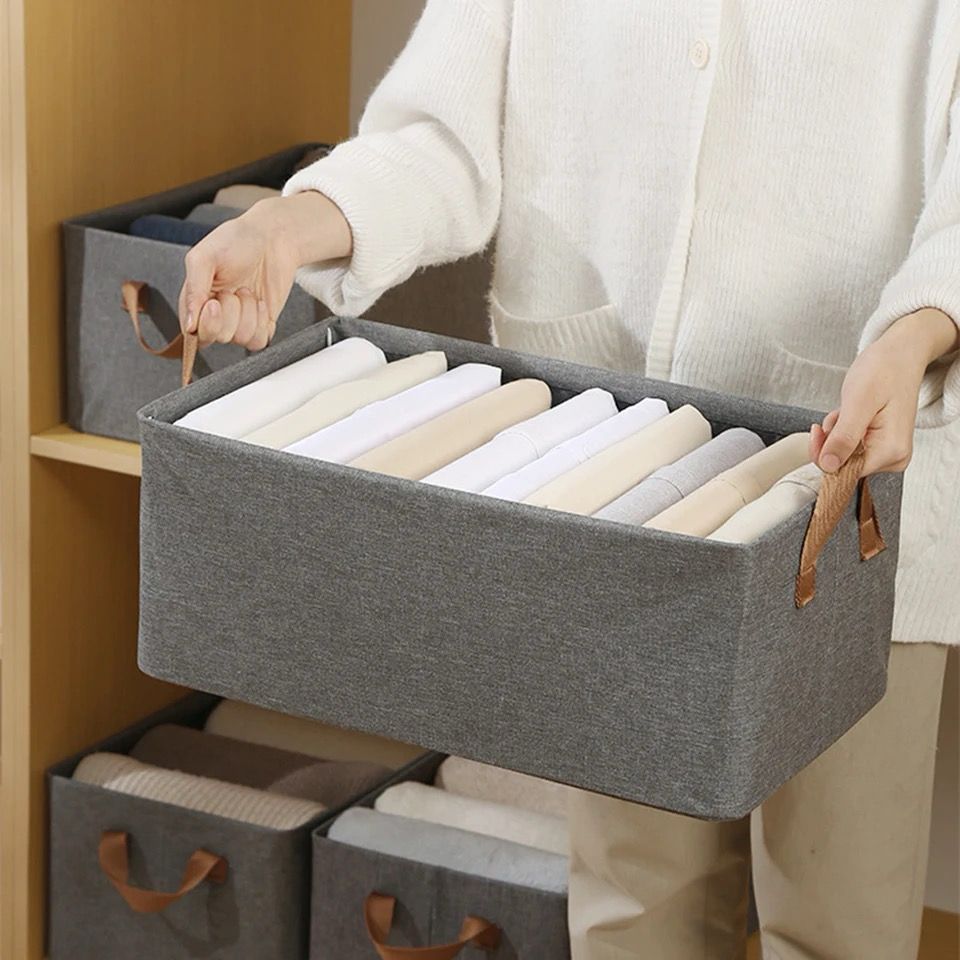 Foldable multipurpose HARD FABRIC clothes/closet organizer