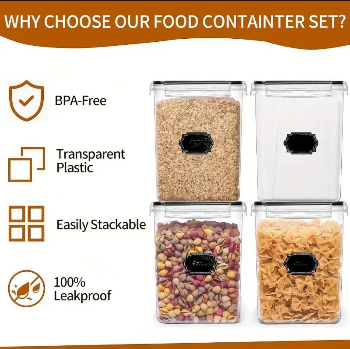 4pcs BPA-Free Airtight Food Storage Containers