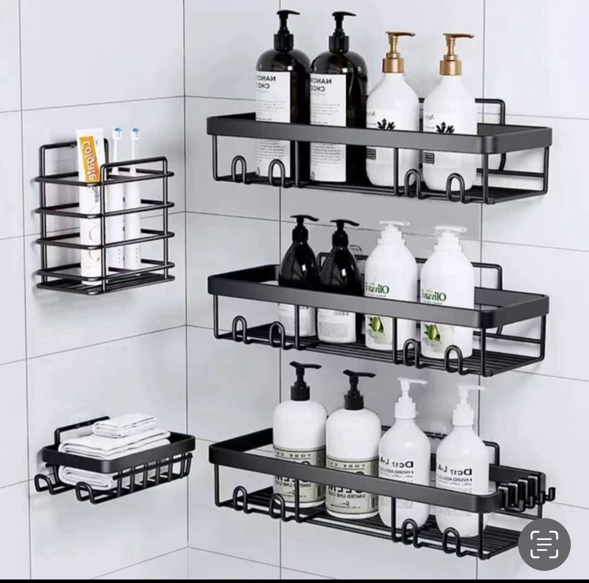 5pcs set Shower caddy shelf/Bathroom