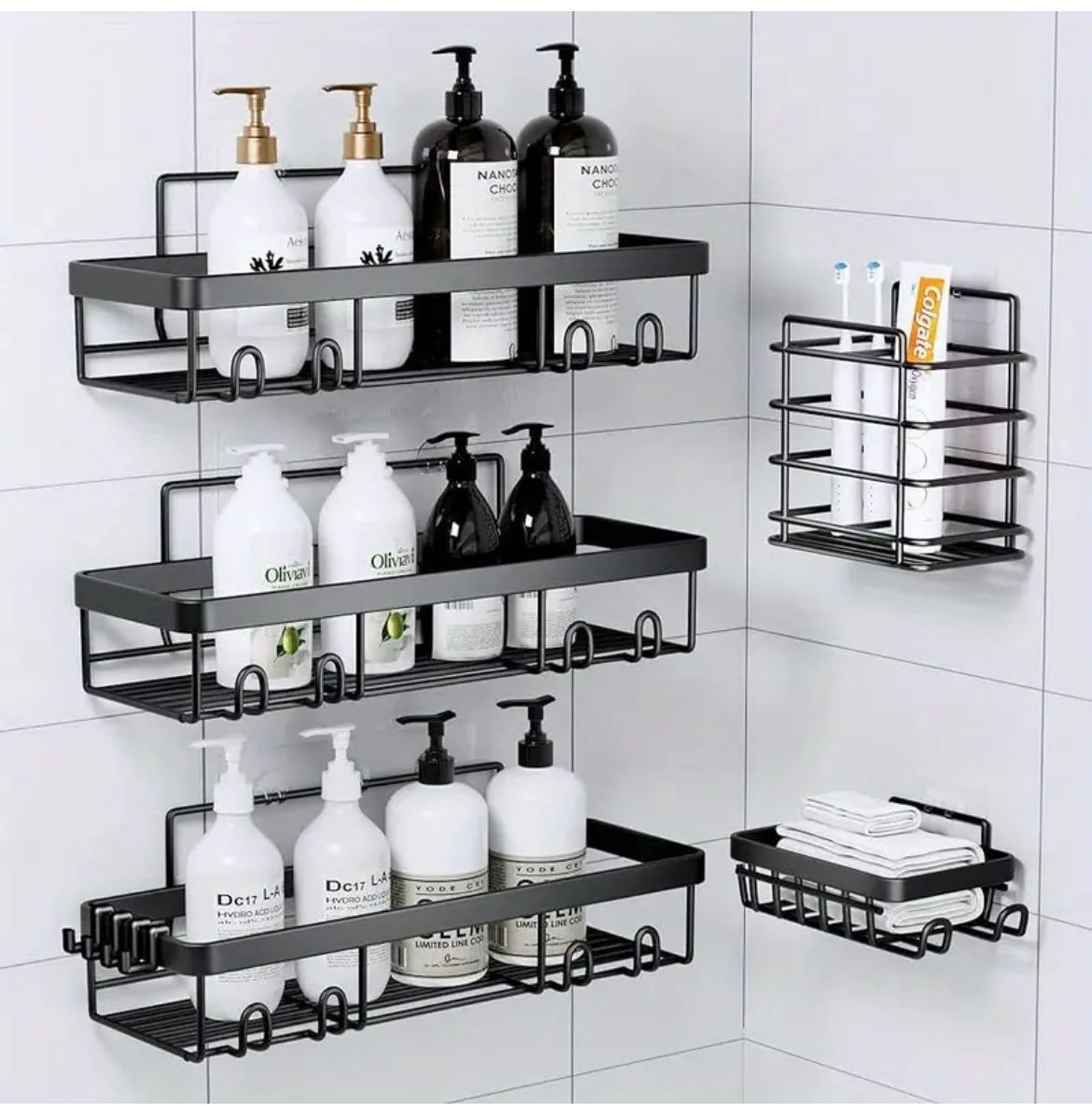 5pcs set Shower caddy shelf/Bathroom