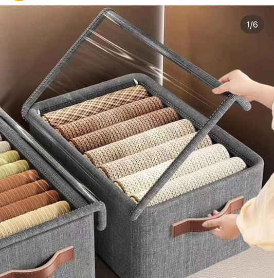 Hard fabric Collapsible Closet Organizer with a Cover