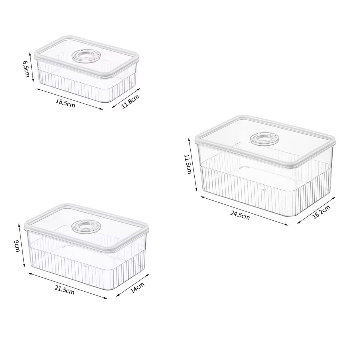 Acrylic Transparent fridge organizer (3 pieces set)