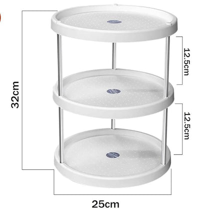 3 tier rotating make-up storage rack
