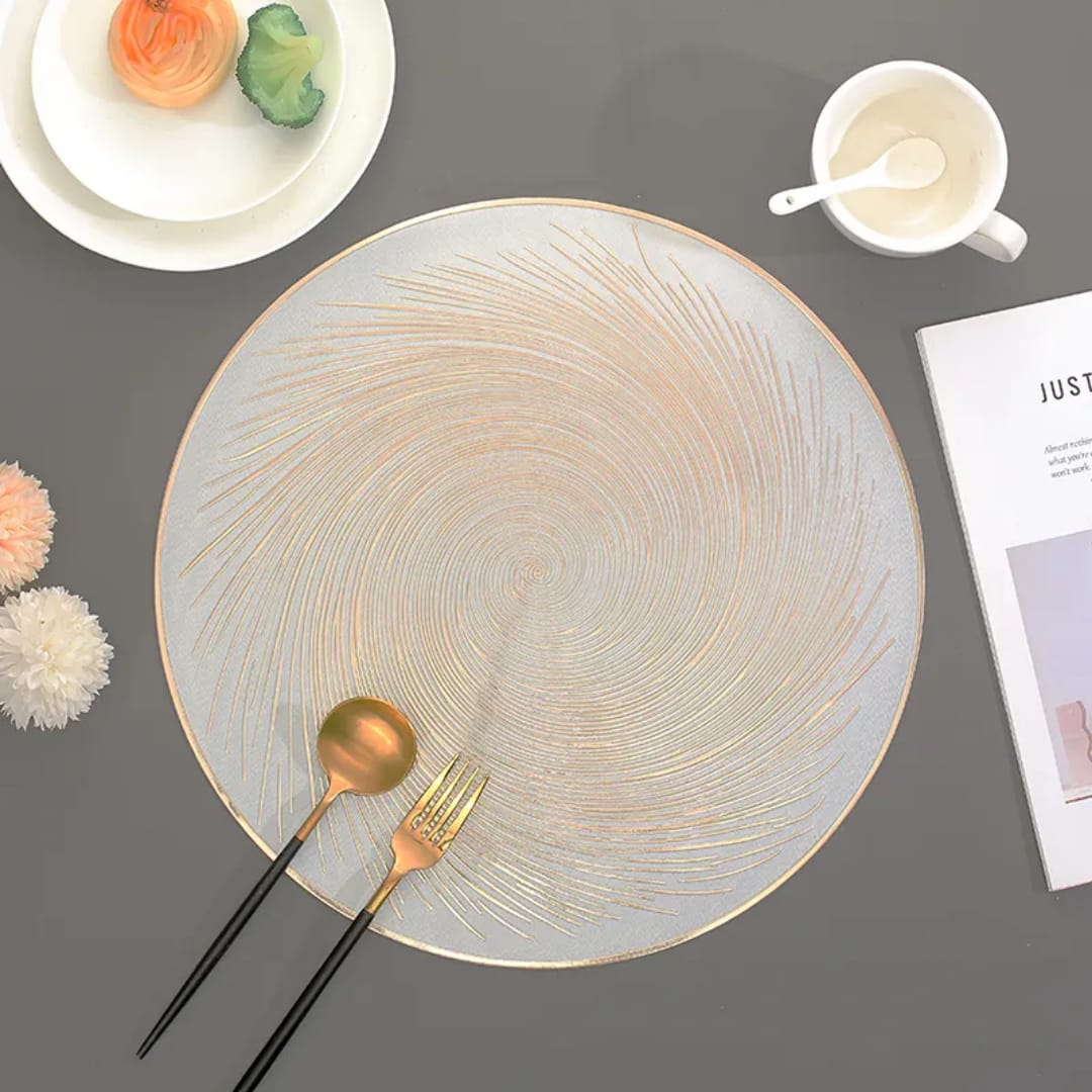 6pcs pvc non-woven, waterproof table mats