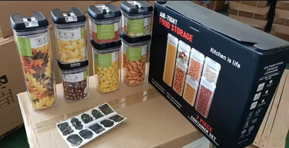 Acrylic 7pcs set food containers