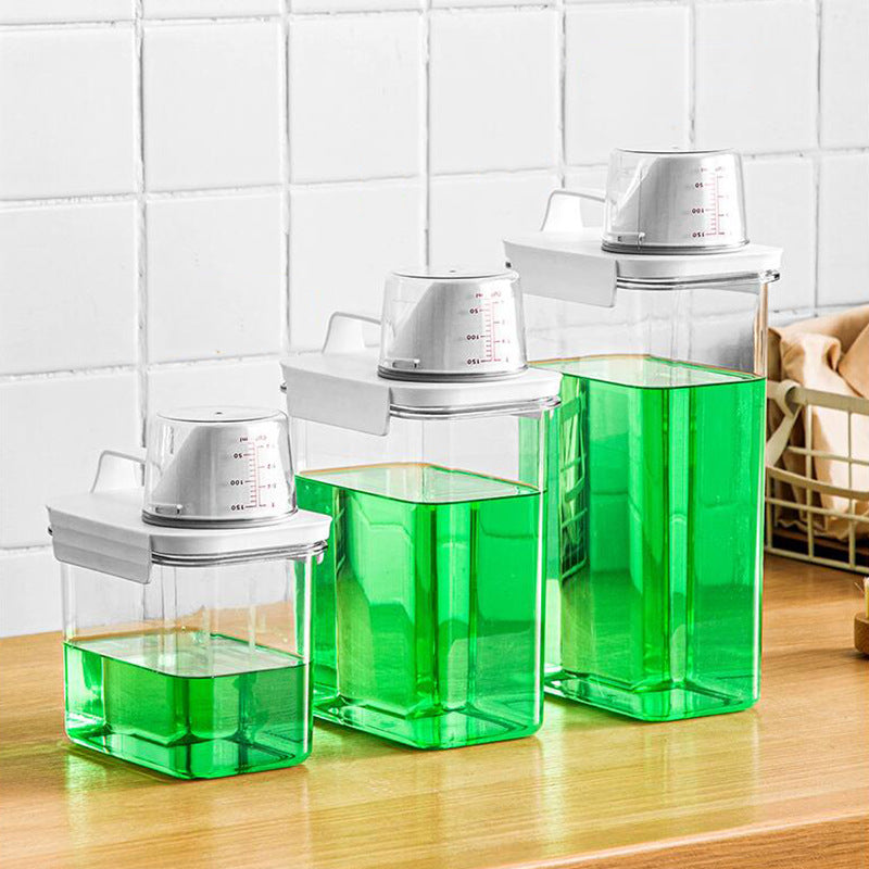 Acrylic laundry detergent storage container