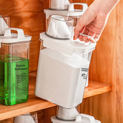 Acrylic laundry detergent storage container