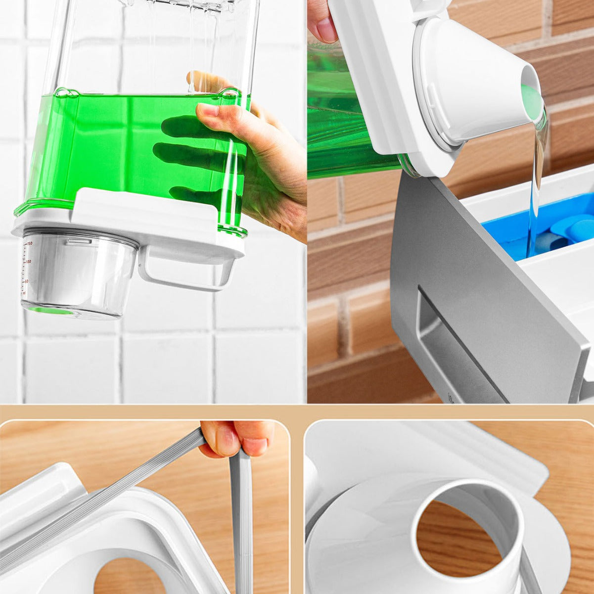 Acrylic laundry detergent storage container