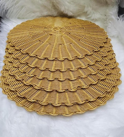 6 pieces Rattan Unique Table Mats 