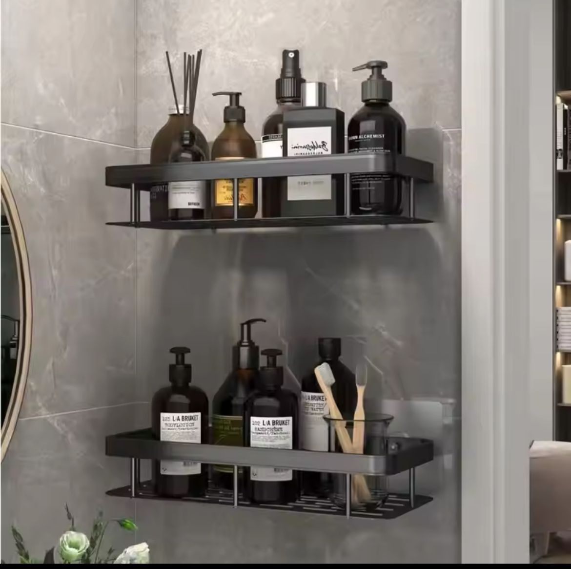 Aluminum Kitchen & Bathroom Storage Rack