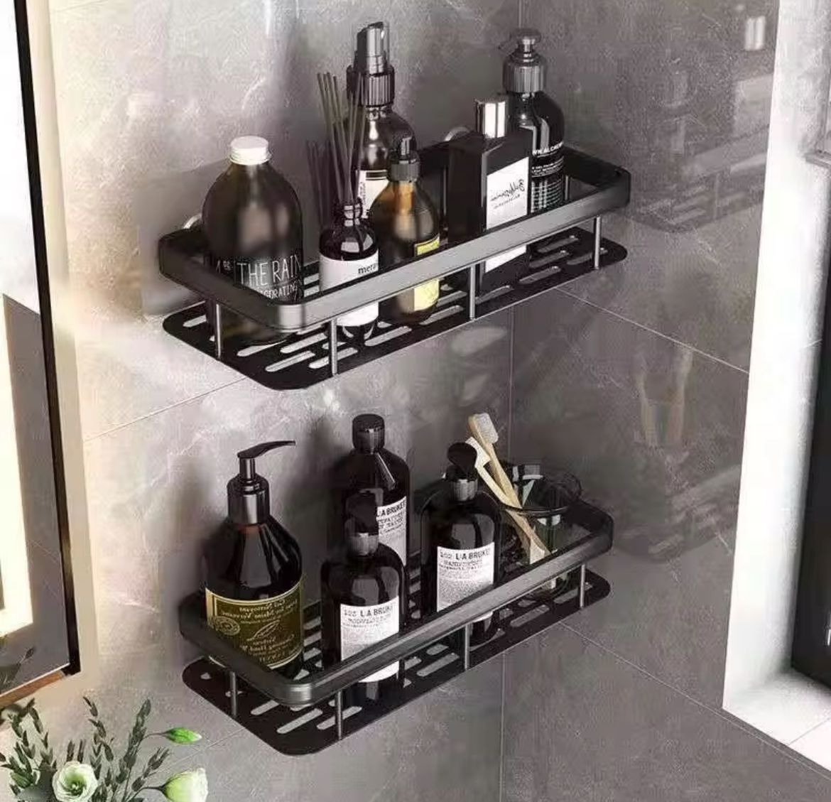 Aluminum Kitchen & Bathroom Storage Rack