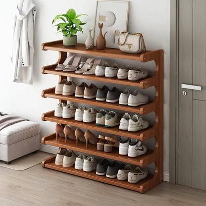 6 Layer Bamboo shoe rack