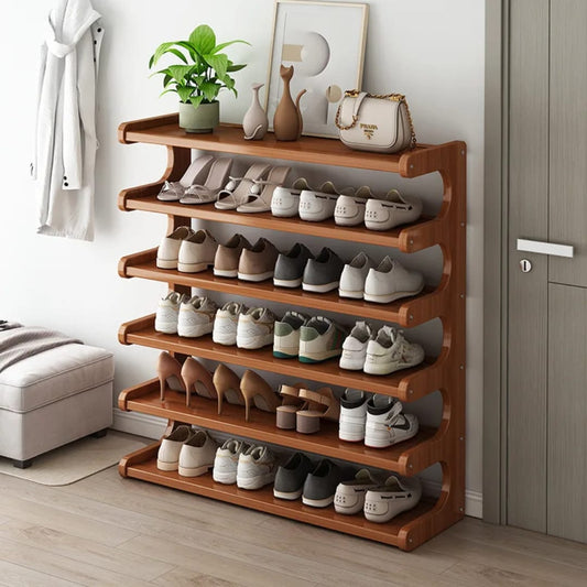 6 Layer Bamboo shoe rack
