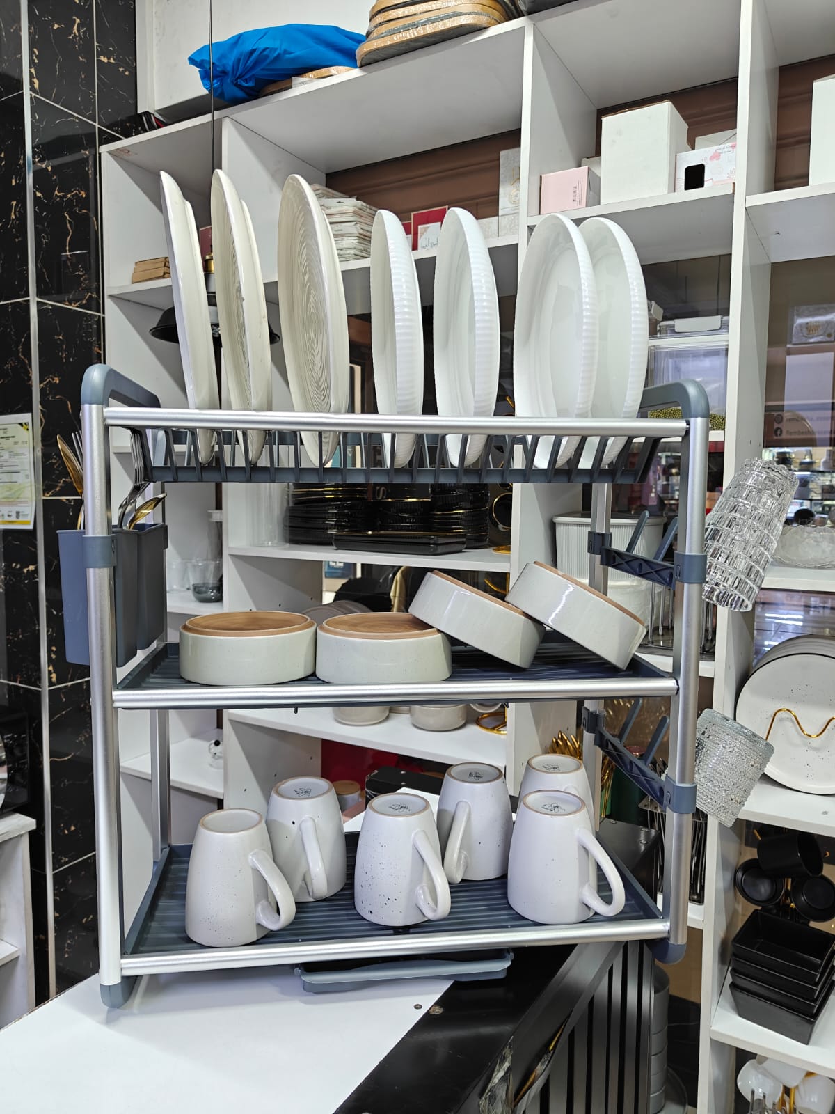 Premium Quality 3 Tier Aluminium Dish Drainer