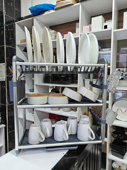 Premium Quality 3 Tier Aluminium Dish Drainer
