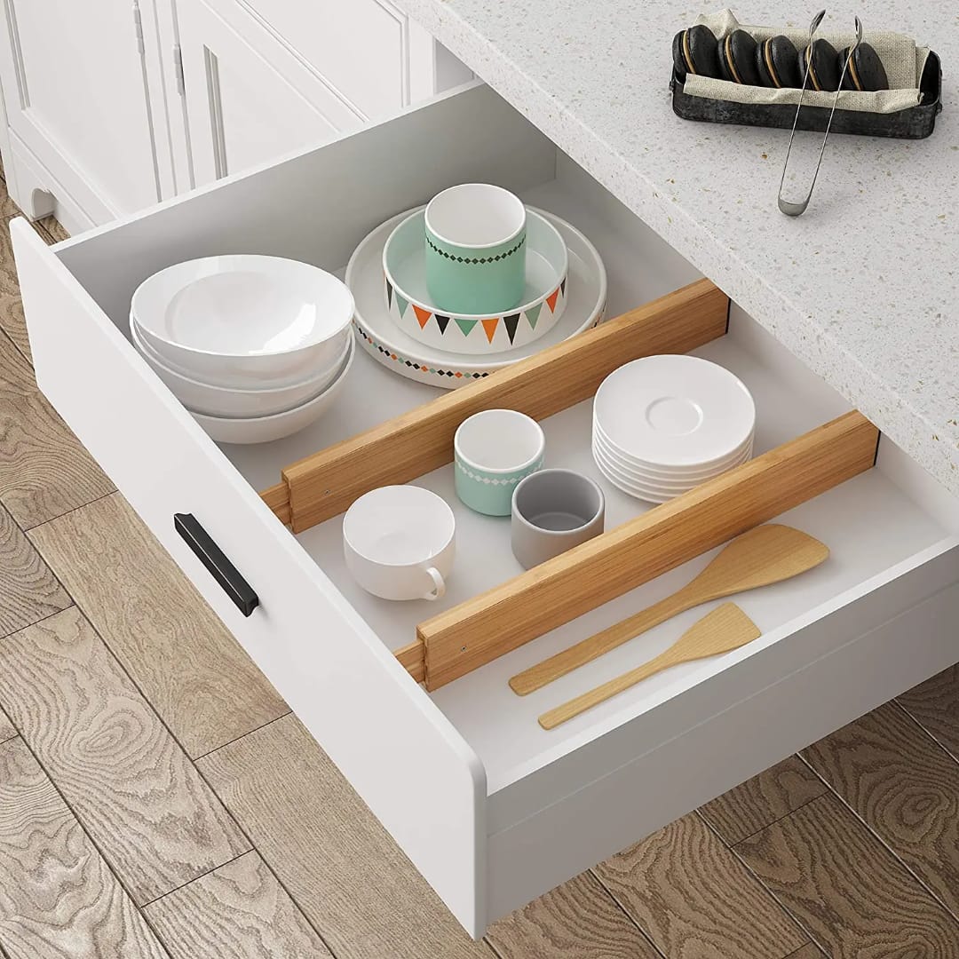 4pcs set Bamboo Drawer Divider.