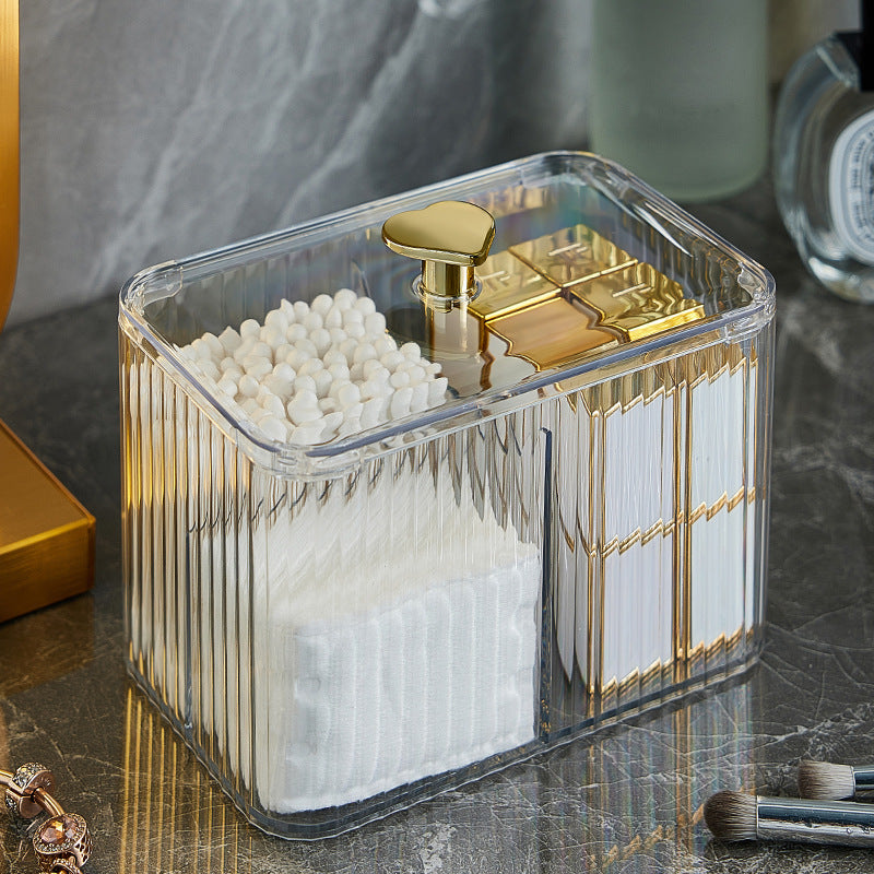 3 compartment Acrylic earbud organizer