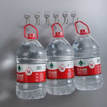 Strong Self adhesive wall hanger with 6 hooks