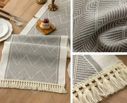 Braided Cotton Linen Table Runner