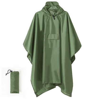 Unisex adult rain poncho with cap
