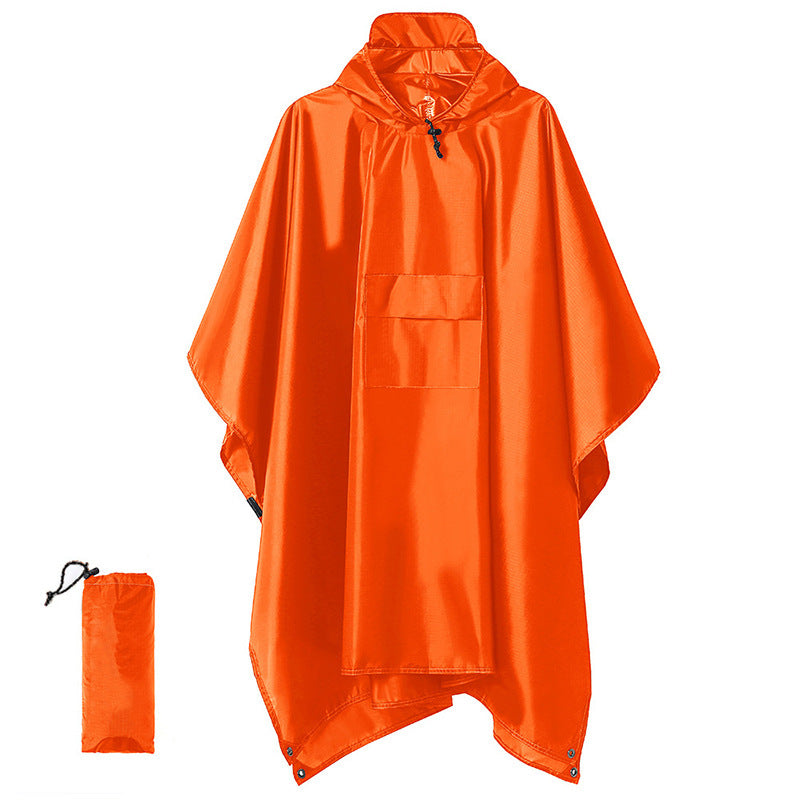 Unisex adult rain poncho with cap