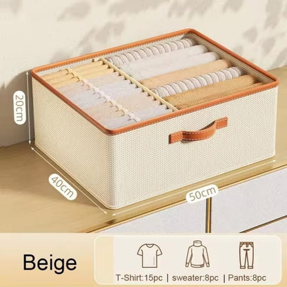 Versatile Foldable double compartment closet organizer