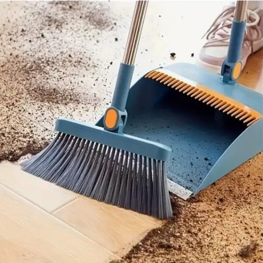 2-in-1 Broom & Dustpan Combo Set