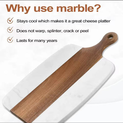 CUTTING MARBLE BOARD STONE + ACACIA or SERVING tray