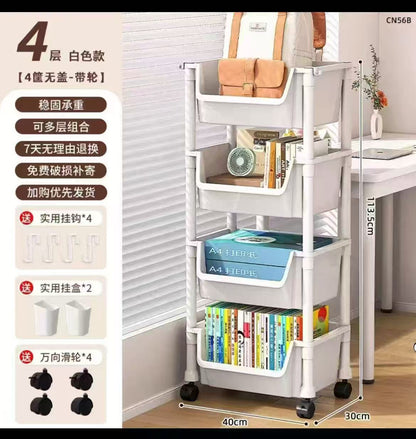 4 Trolley bookshelf/kitchen storage rack