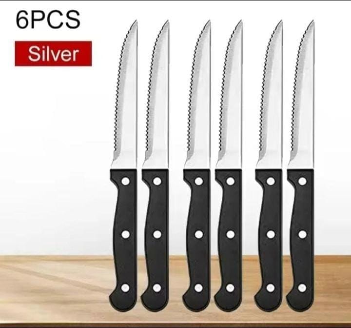 Stainless steel serrated steak knife