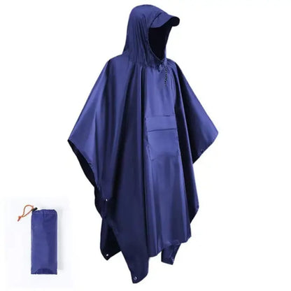 Unisex adult rain poncho with cap