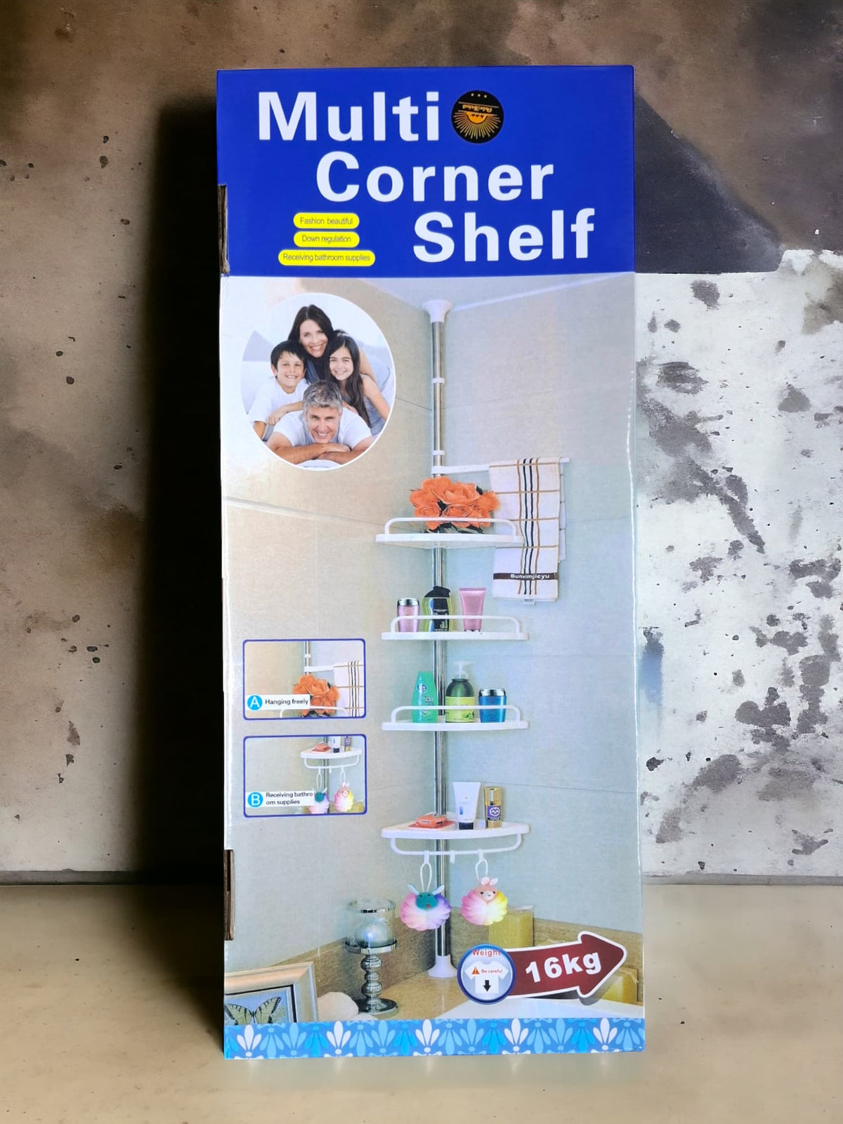 Adjustable Bathroom Corner Storage Shelf